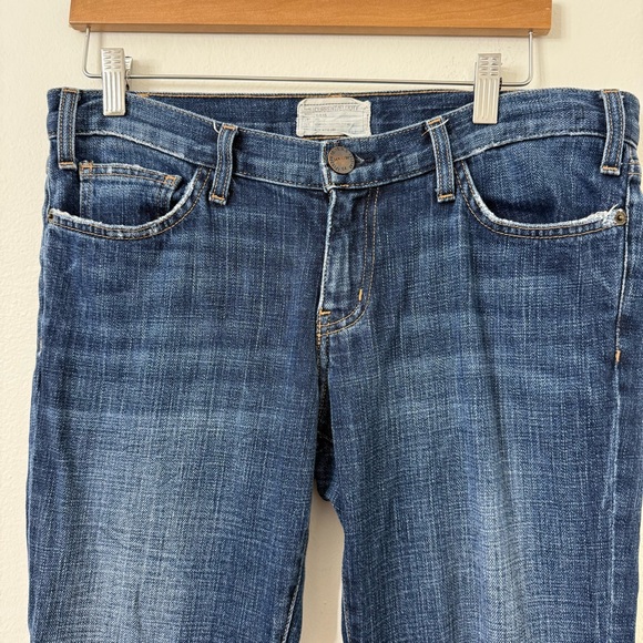 {30} Current/Elliott Dark Blue Straight Leg Jeans - Picture 2 of 9